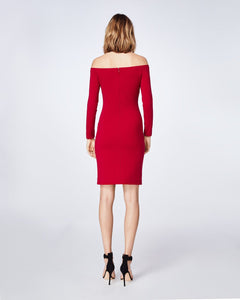 JERSEY OFF SHOULDER DRESS